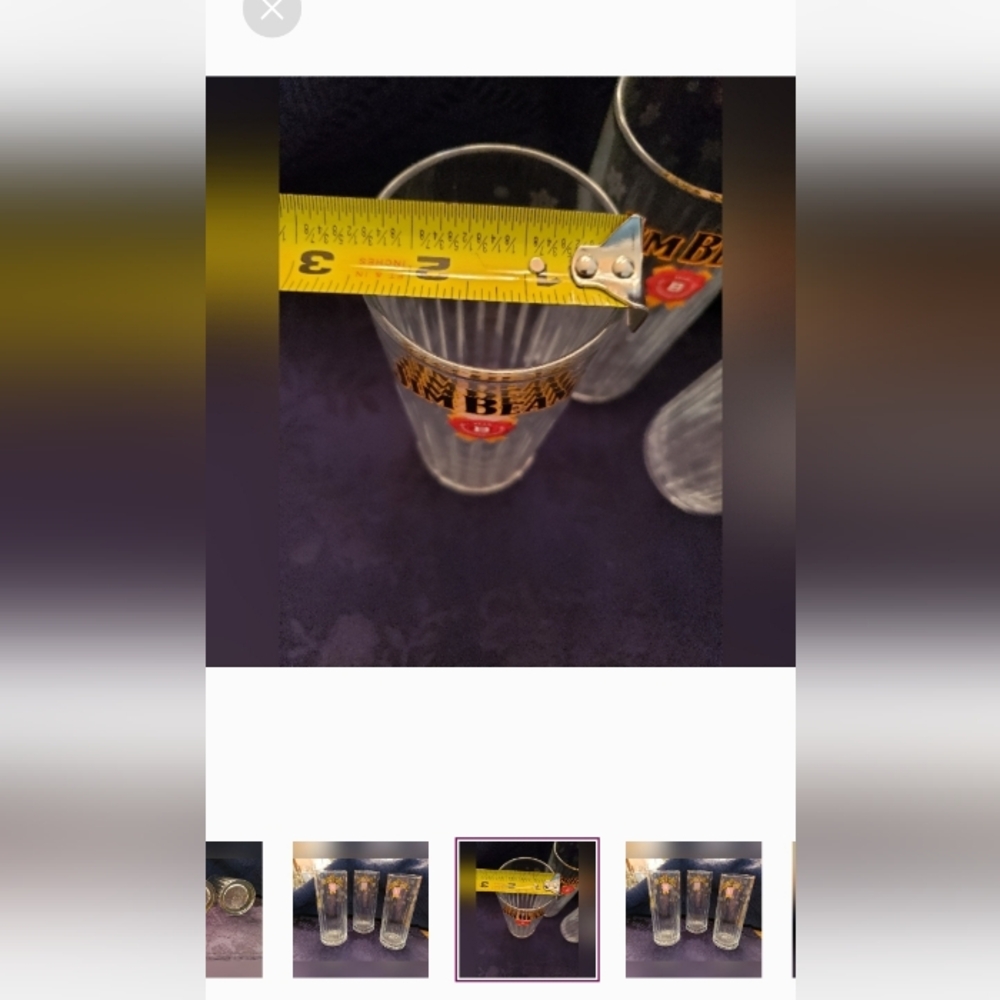 New Set of 7 JIM BEAM  SNOWFLAKES HIGHBALL GLASSES - Picture 10 of 12